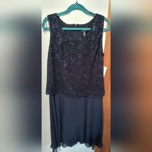 Navy  sleeveless R & M Richards  size 14